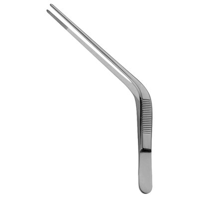 Wilde Ear Forcep - German Stainless Steel, Angled, Serrated Tip