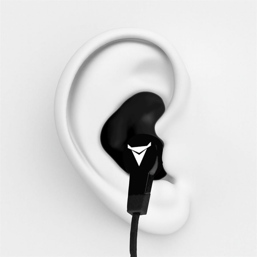 Decibullz Contour Es Custom Molded Earphone - Wired, Black